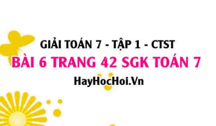 Giải bài 6 trang 42 Toán 7 Tập 1 SGK Chân trời sáng tạo